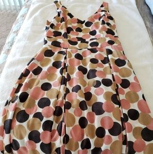 Multicolored polka dot dress